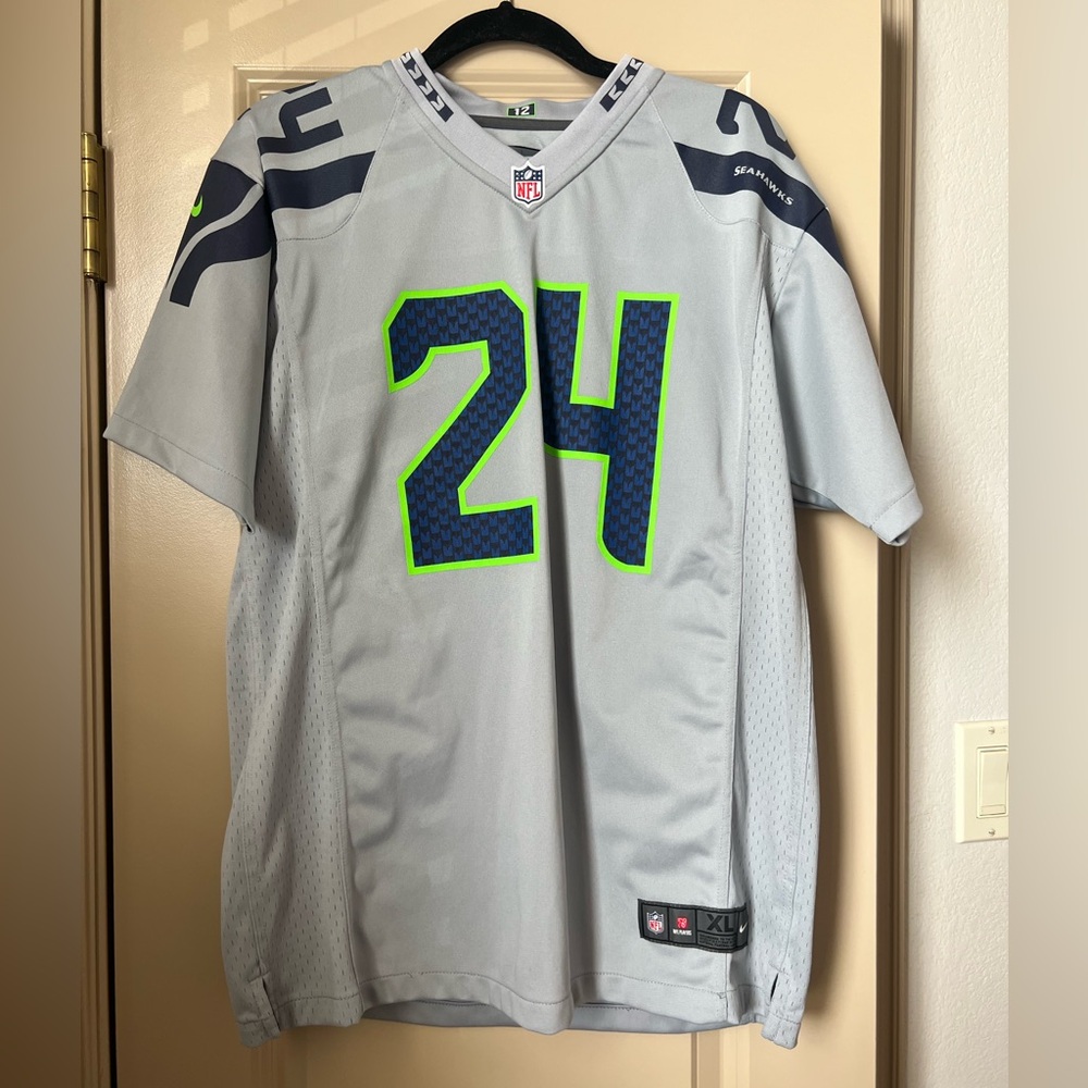 Marshawn Lynch Grey Nike Jersey - Size XL